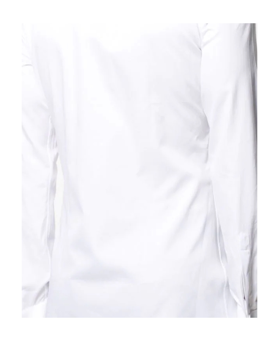 Xacus Structured Collar White Shirt With Buttoned Cuffs In White