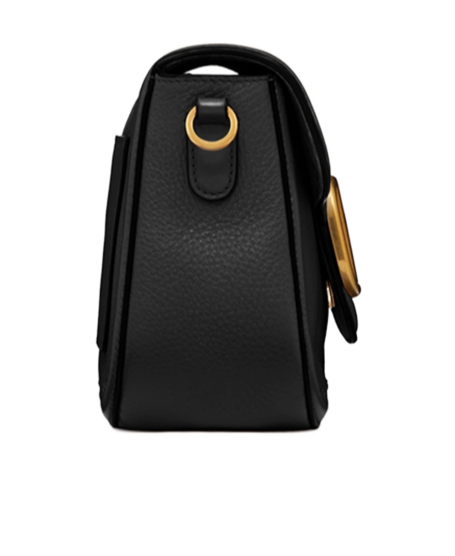 Valentino Garavani Women Alltime Leather Shoulder Bag In Black