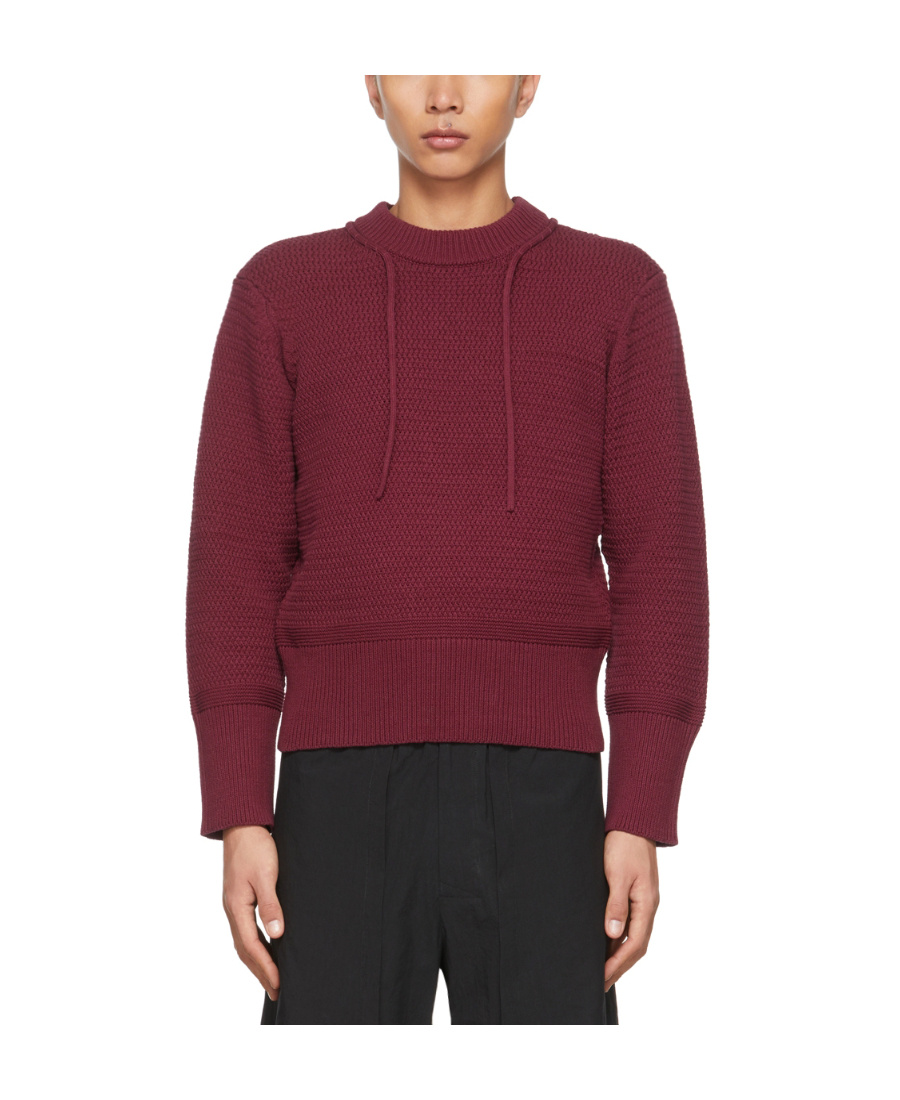 Craig Green Burgundy Round Neck Sweater In Red