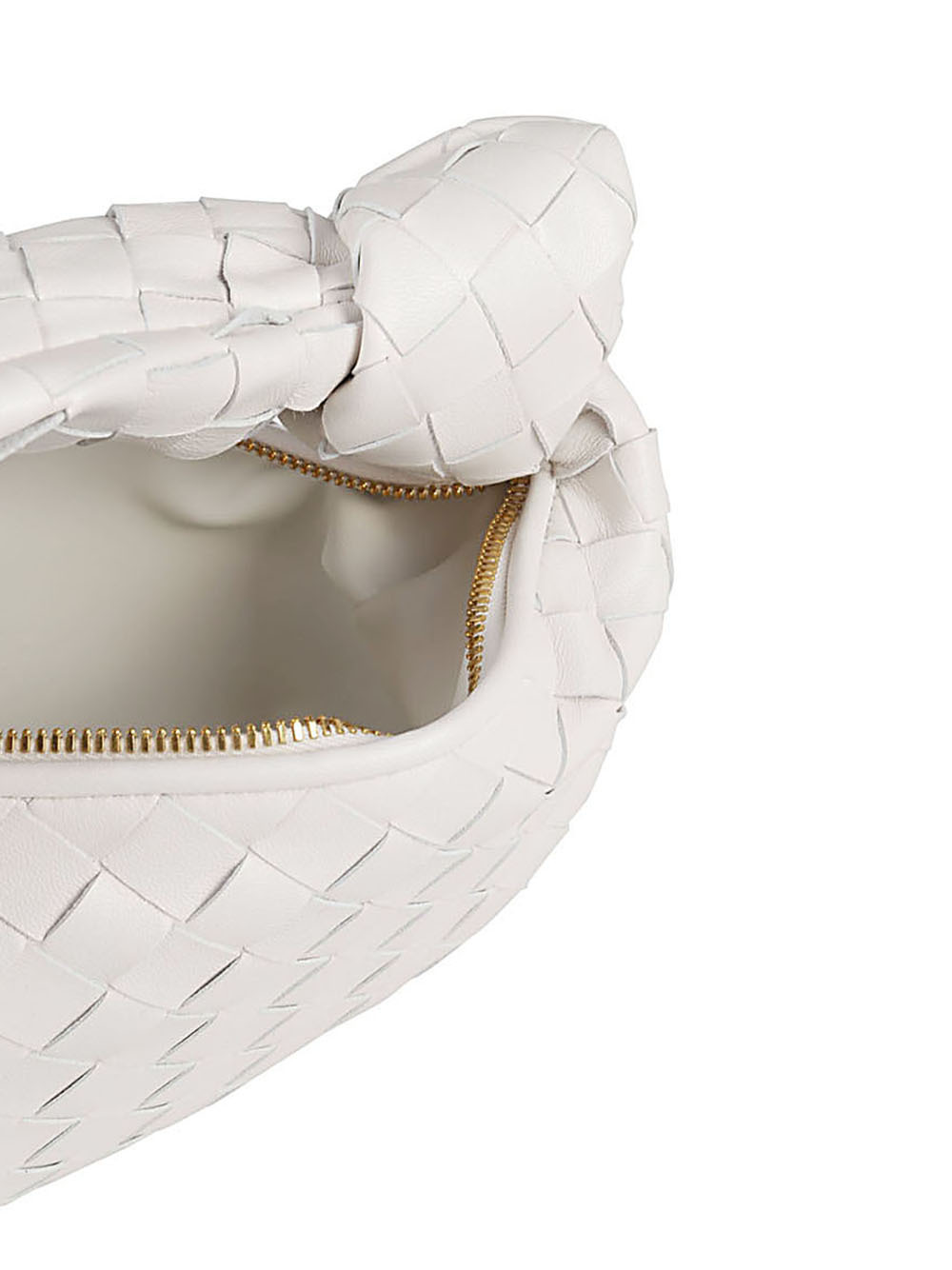 Bottega Veneta Mini Cassette Intrecciato Shoulder Bag In White