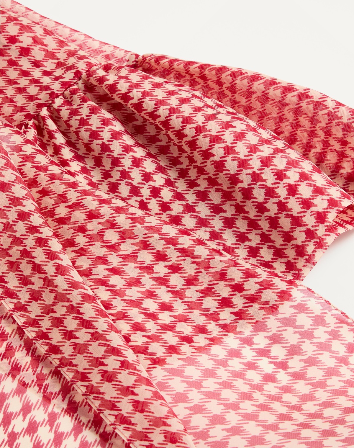 Valentino Houndstooth-pattern Maxi Dress In Pink