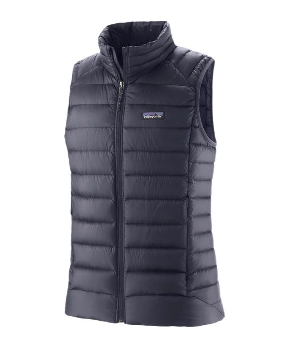 Patagonia Down Sweater Cotton Vest In Blue