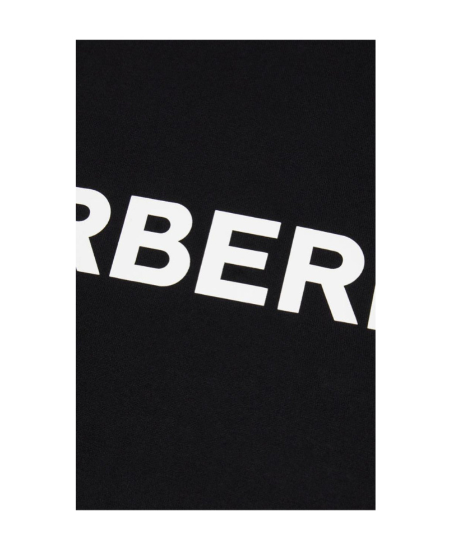 Burberry Women Cotton T-shirt With Logo In Black