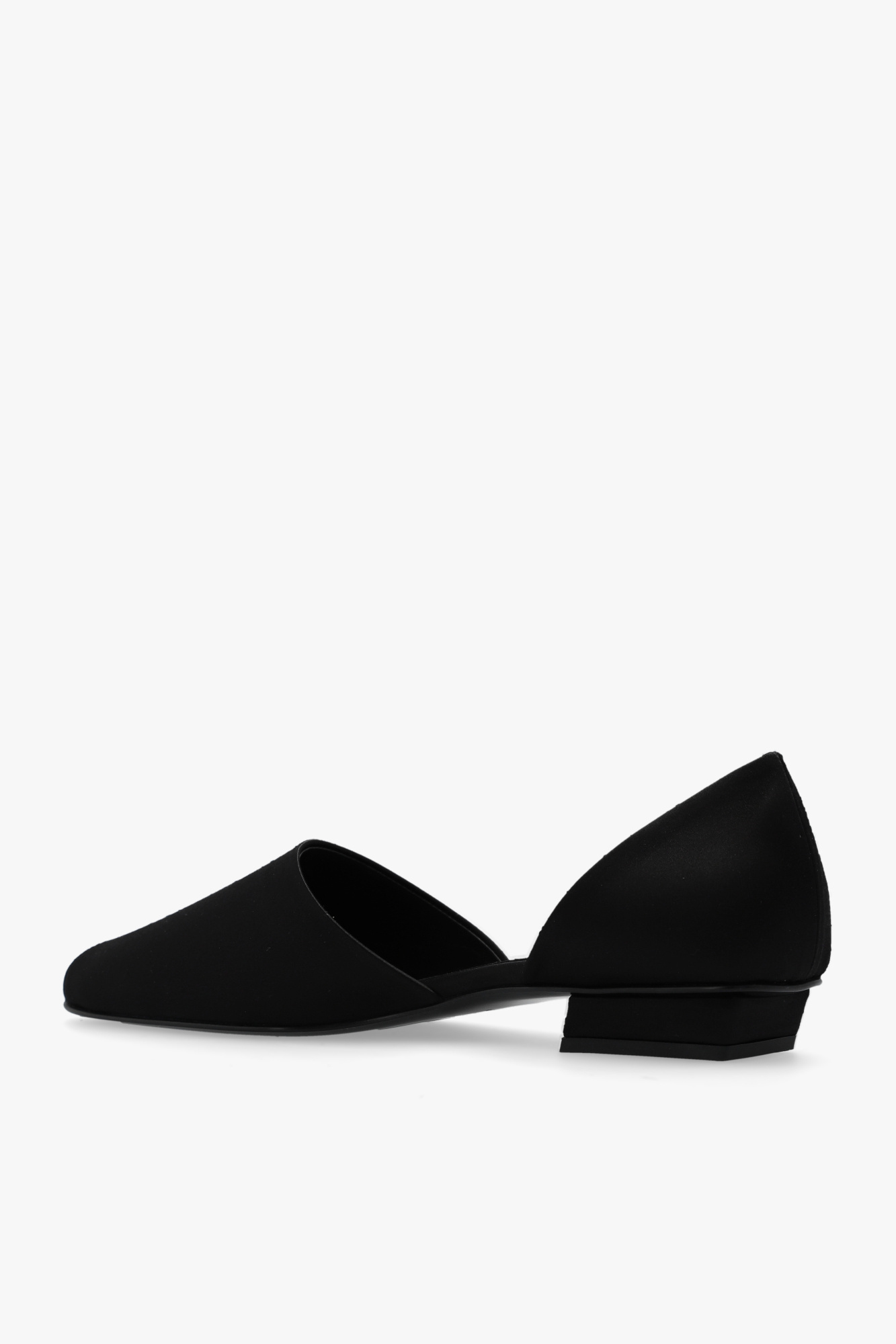 TOTÊME PEEP-TOE SATIN BALLERINA SHOES 