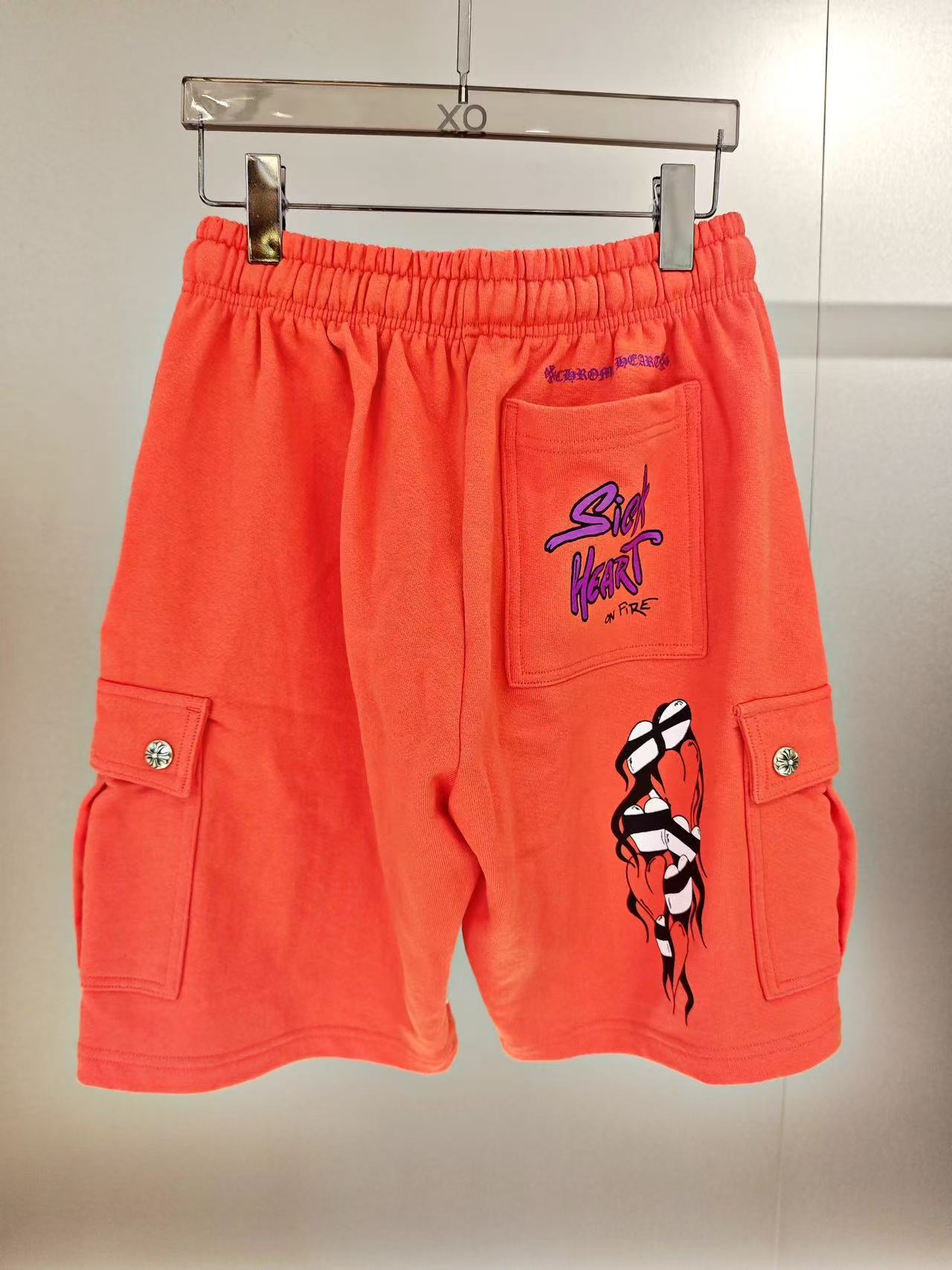 Chrome Hearts Drawstring Shorts In Red