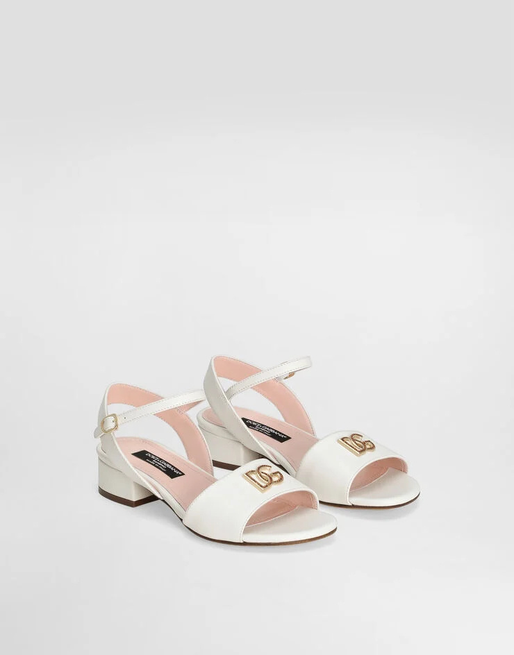 Dolce & Gabbana Logo-plaque Sandals In White