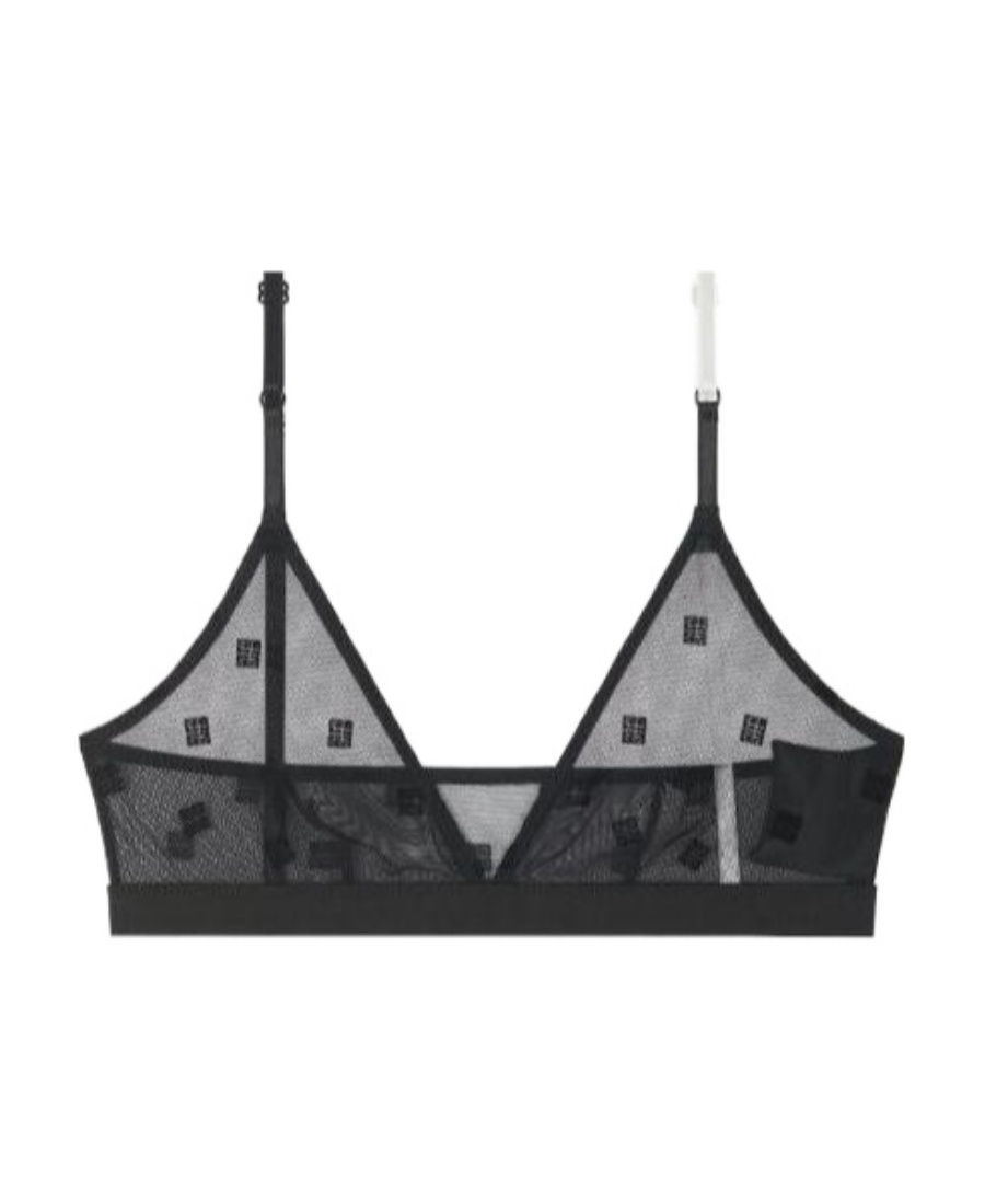 Givenchy Sheer-panel Bra In Black