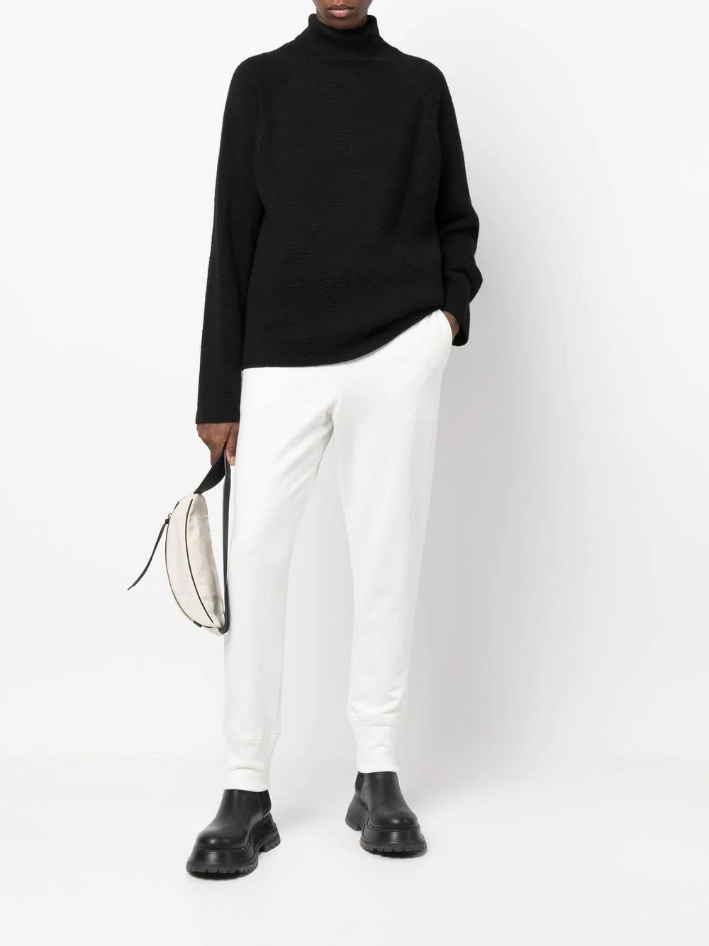 Jil Sander Drawstring-waistband Cotton Trousers In White