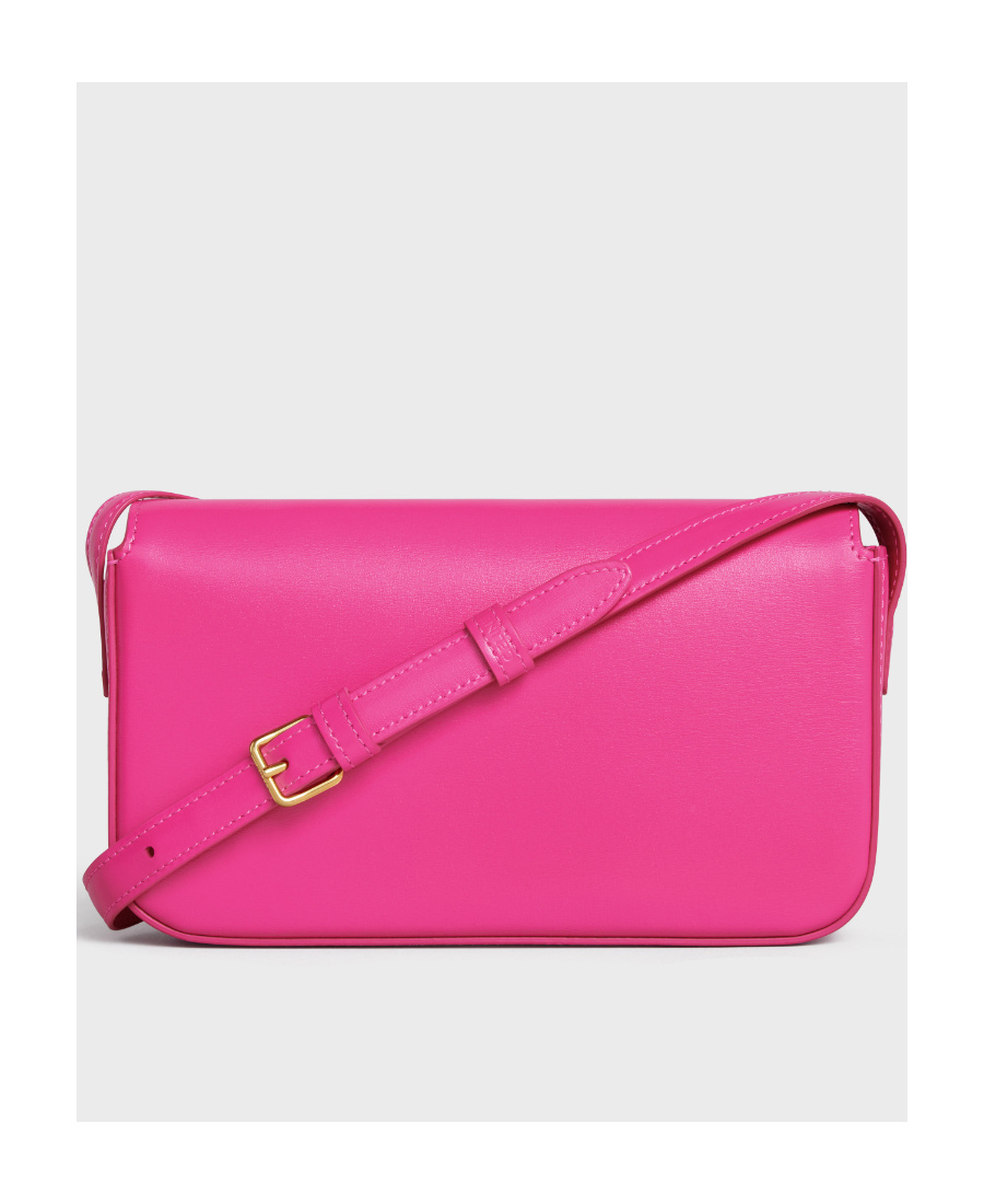 Celine Triomphe Logo Shoulder Bag In Pink
