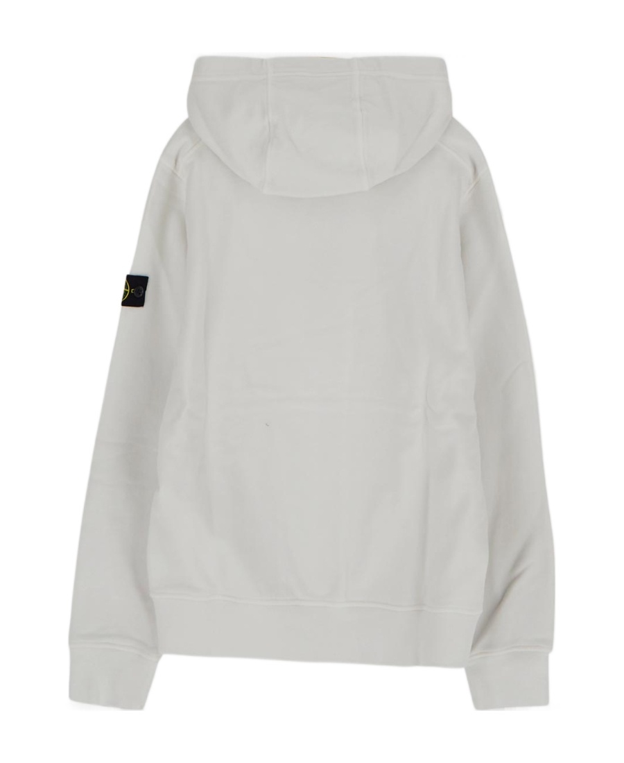 Stone Island Compass-motif Hooded Jacket In Nude