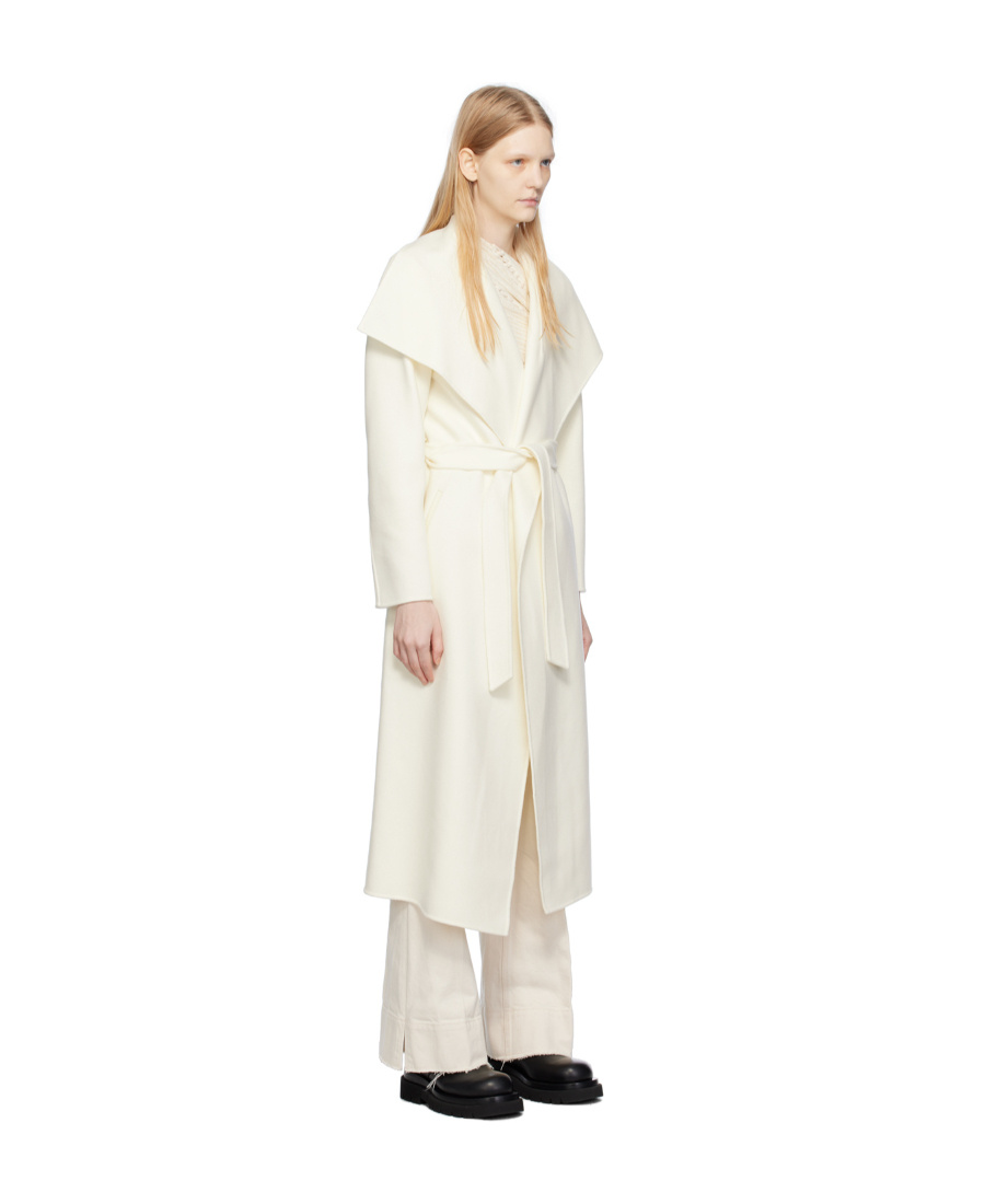 Mackage Spread-collar Tied Coat In White