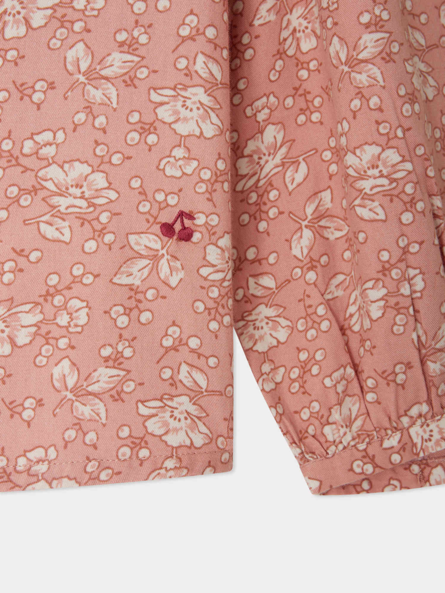 Bonpoint Pink Jamie Blouse With Floral Print In Multi