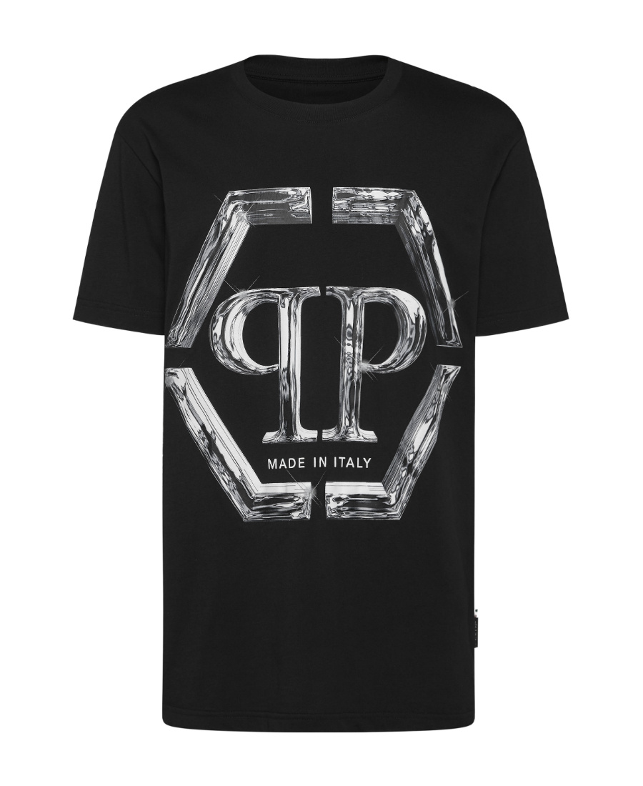 Philipp Plein Logo-print Cotton T-shirt In Black
