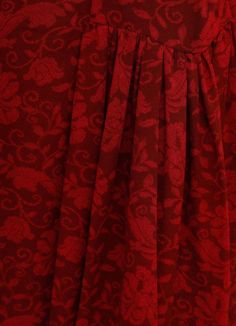 Dries Van Noten Suspender Dress In Red
