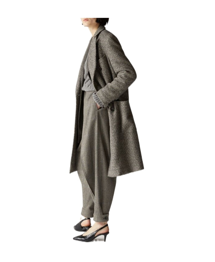 Loro Piana Herwin Double Breasted Coat In Gray