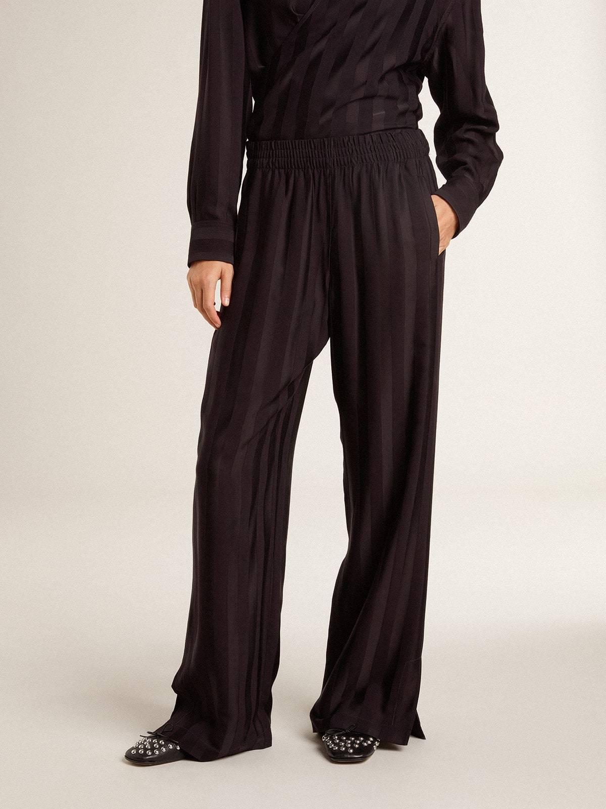 Golden Goose Elastic Waist Casual Pants In Black