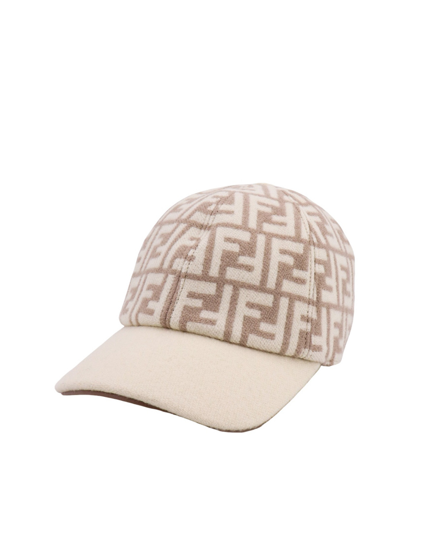 Fendi Allover Ff Motif Baseball Cap In Nude