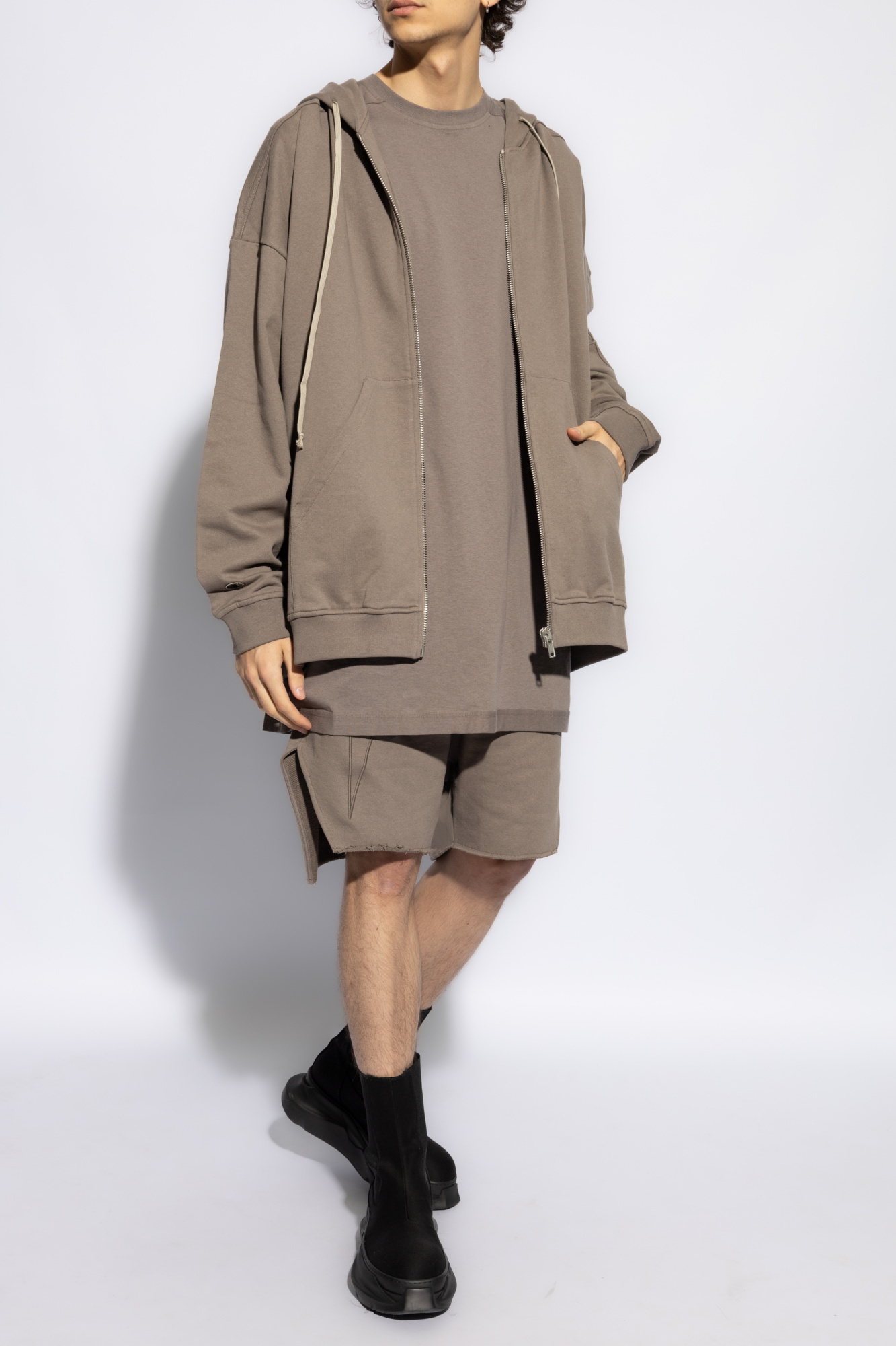 Rick Owens Tarp T Cotton Tank Top In Gray