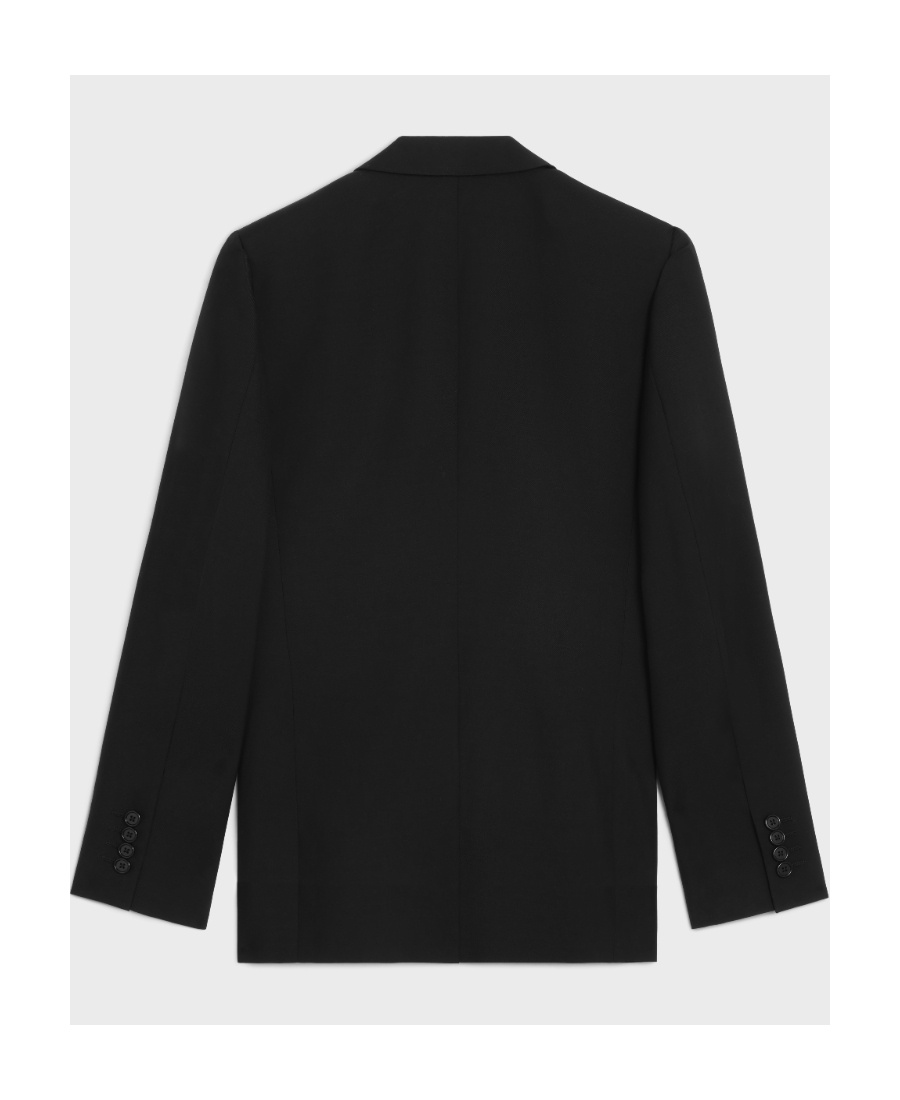 Celine Single-breasted Wool Coat In Black