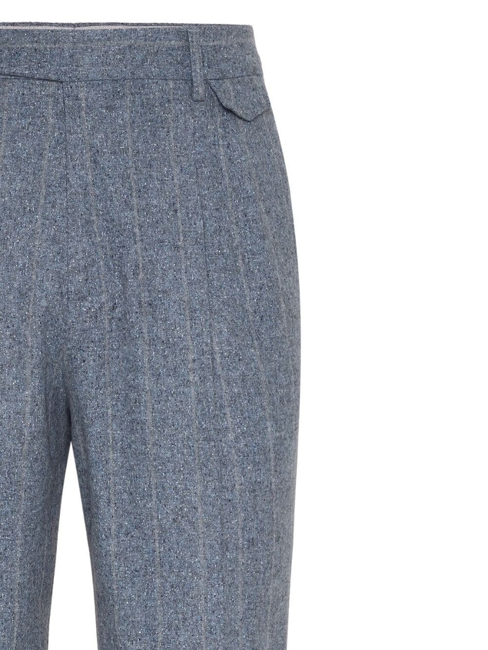 Brunello Cucinelli Wool-blend Chalk Stripe Trousers In Gray