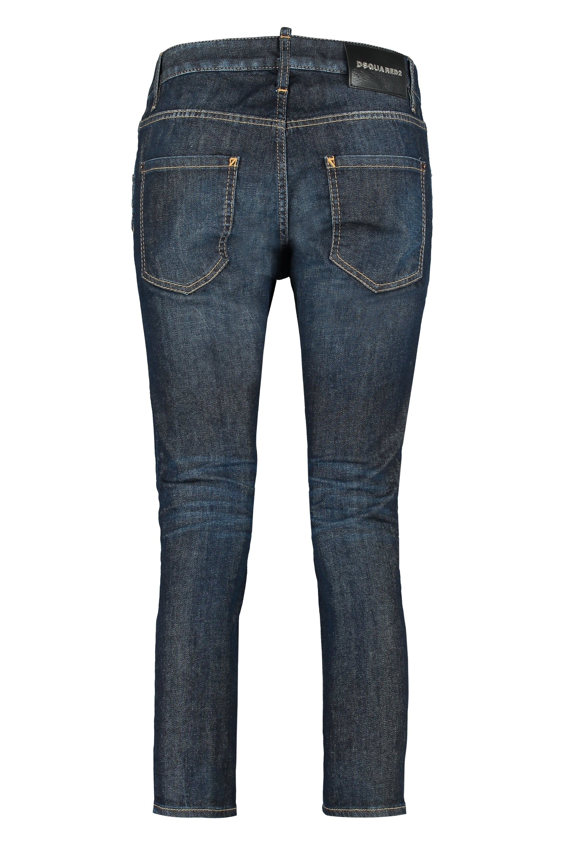 Dsquared2 Logo Details Jeans In Black
