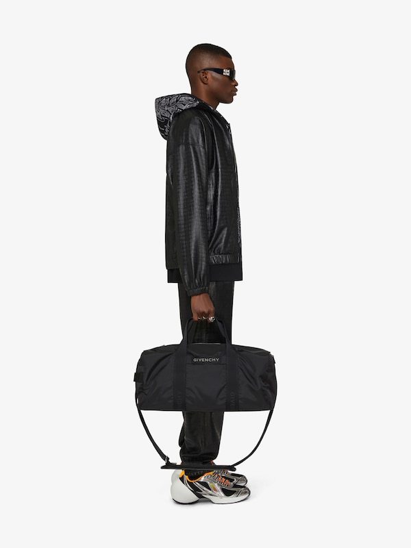 Givenchy Embossed-4g Leather Jacket In Black