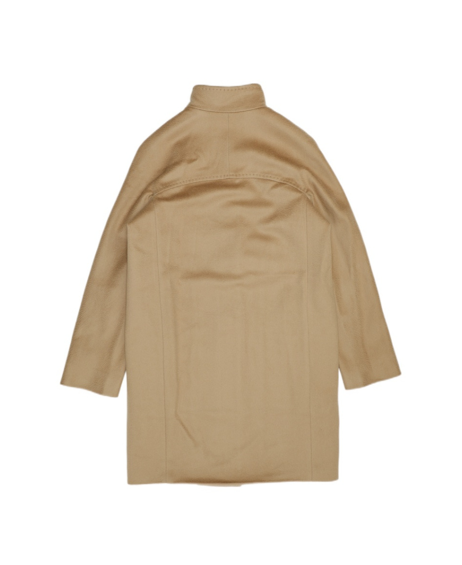 Max Mara Melina Logo Coat In Nude