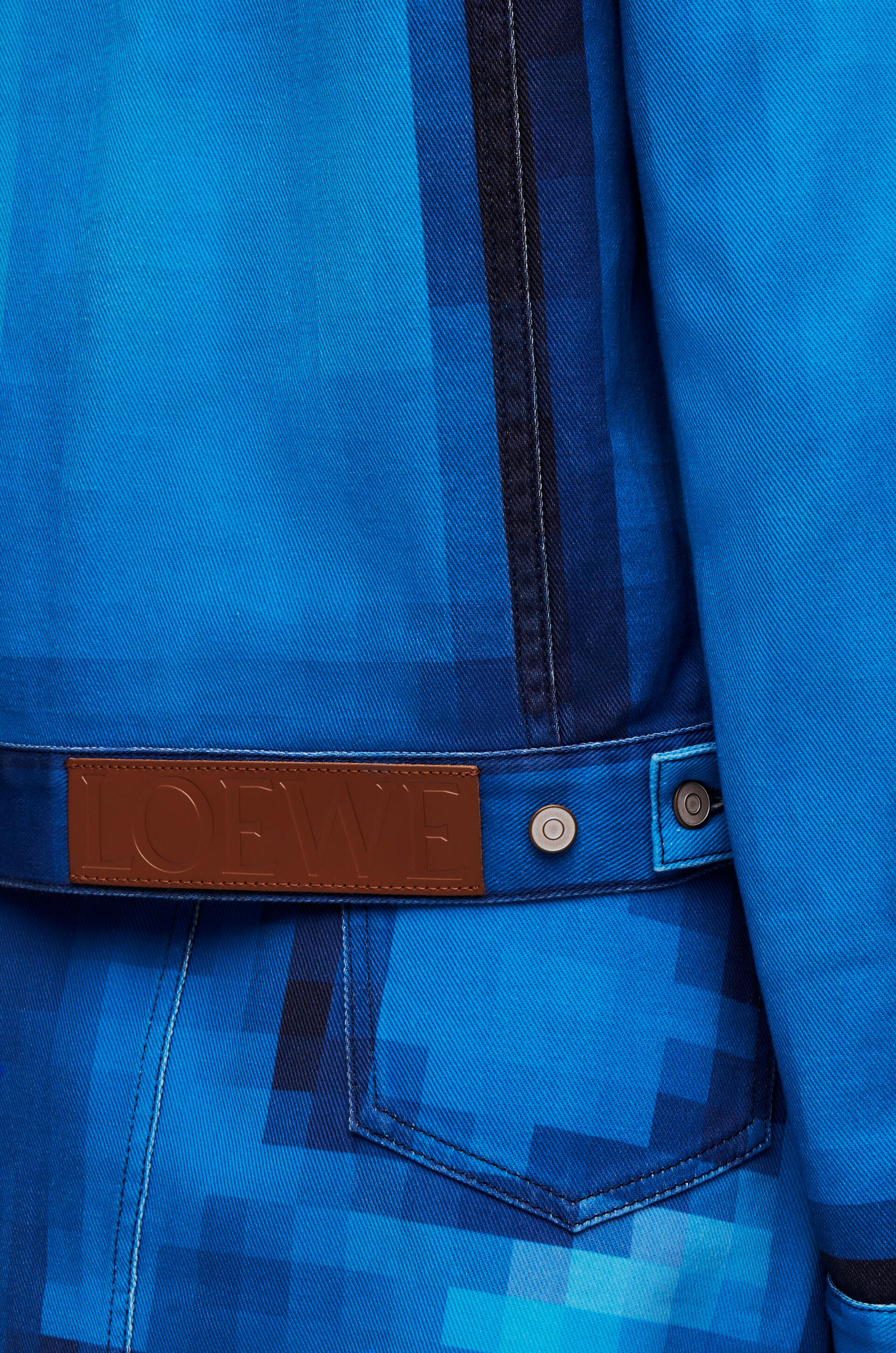 LOEWE PIXELATED JACKET IN DENIM