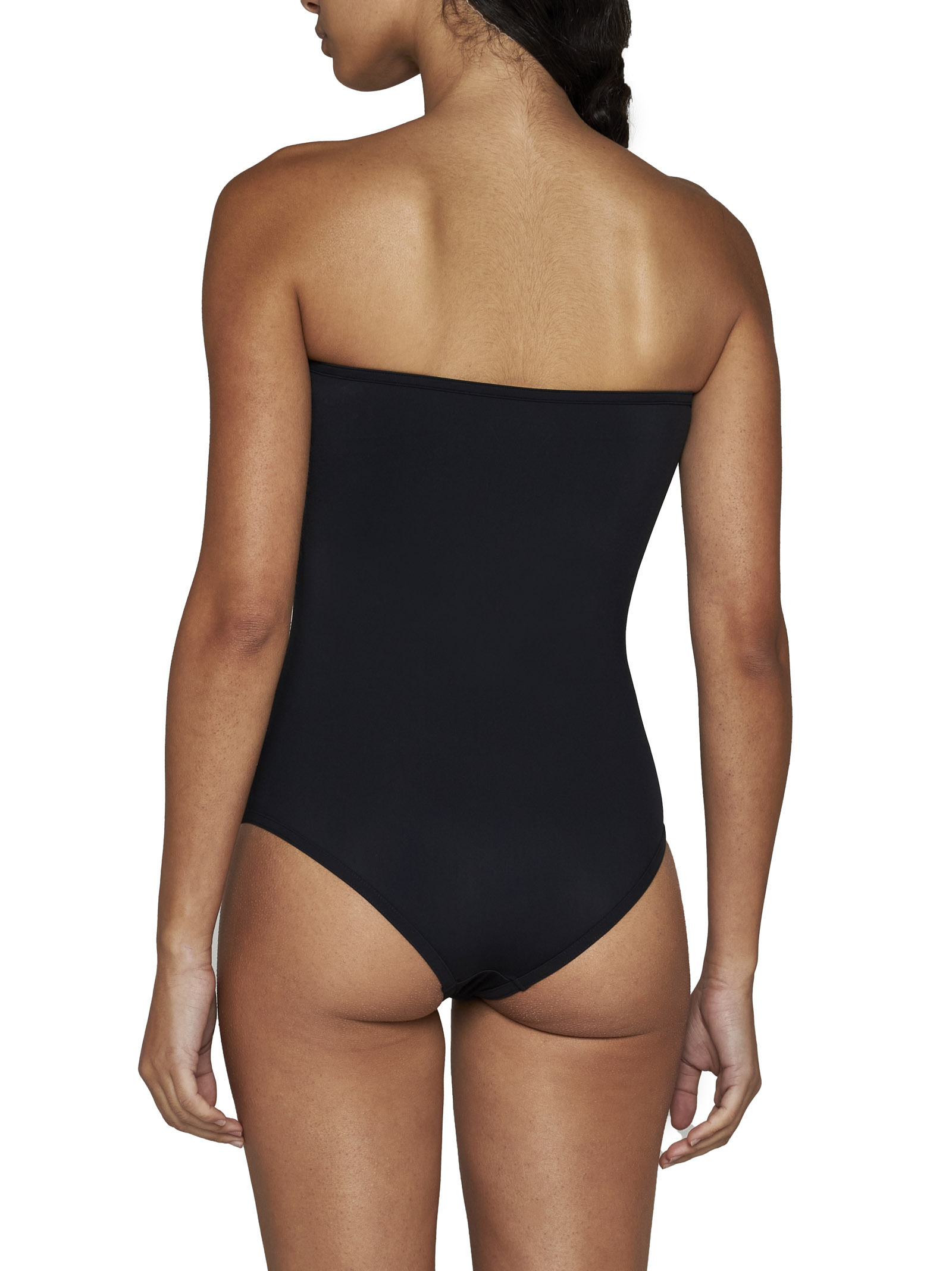 Bottega Veneta Black Knot Ring One-piece Swimsuit In Black