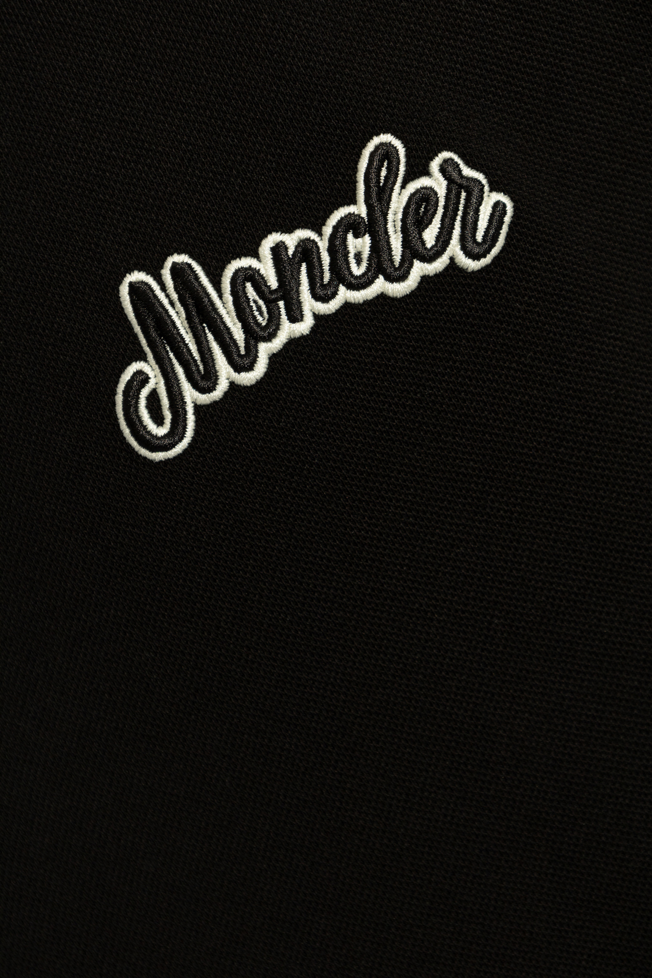 Moncler Black Archivio Ss Polo In Black