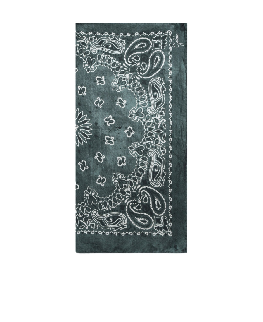 Golden Goose Paisley Printed Scarf In Green