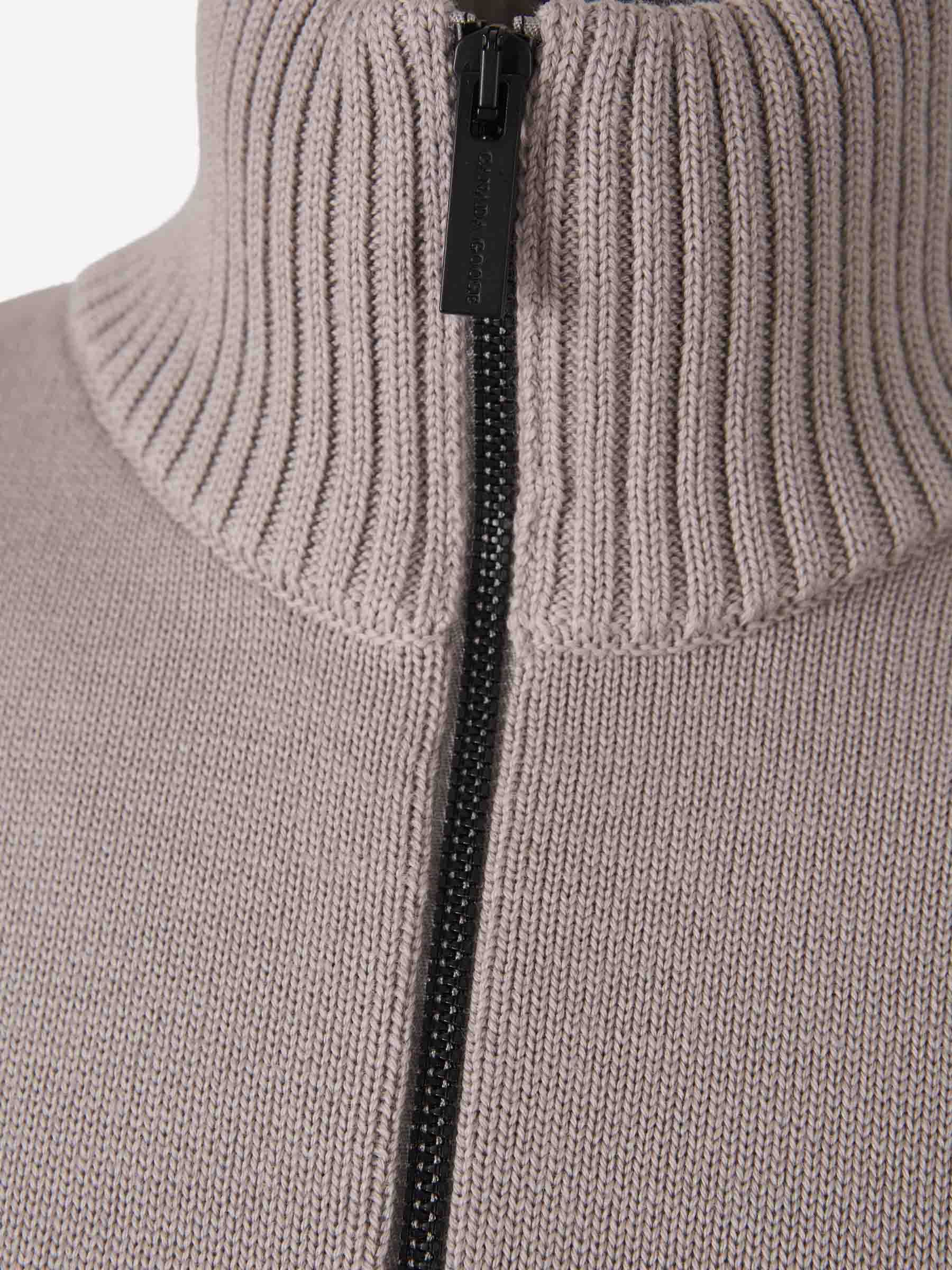 Canada Goose Wool Quarter-zip Rosseau Sweater In Nude