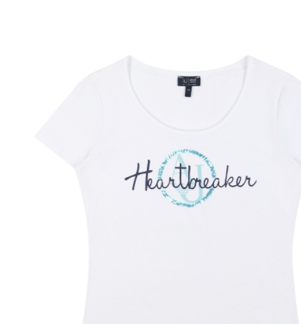 Shop Armani Jeans Round-necked T-shirt In White