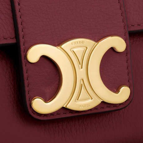 Celine Teen Victoire Leather Shoulder Bag In Red