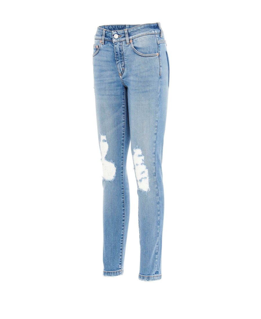 Givenchy Distressed Skinny Fit Jeans In Blue