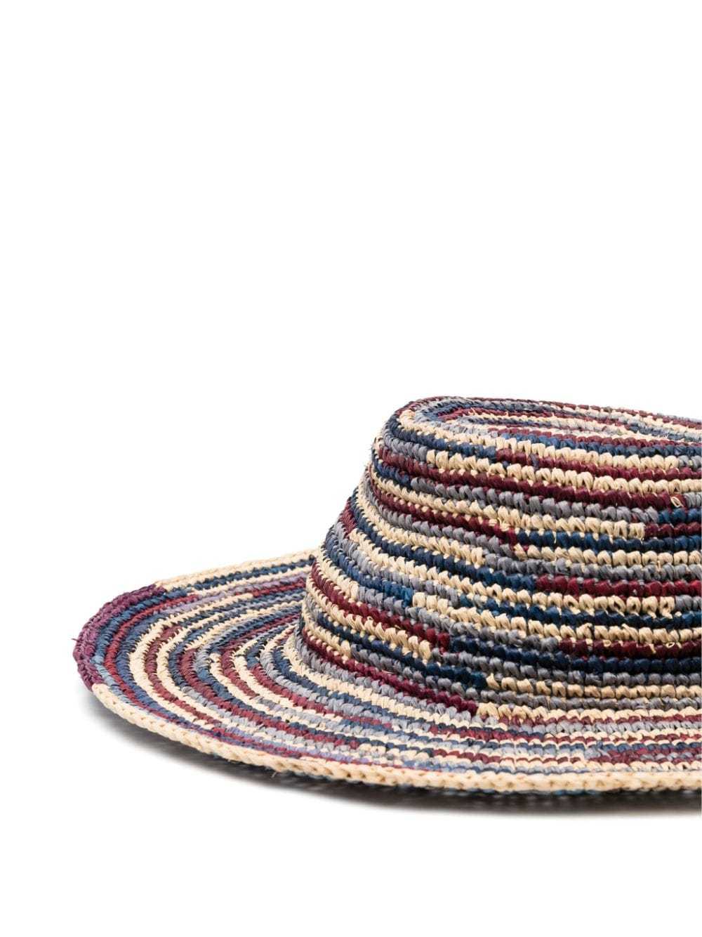 Isabel Marant Logo Patch Wide Brim Sun Hat In Multicolor