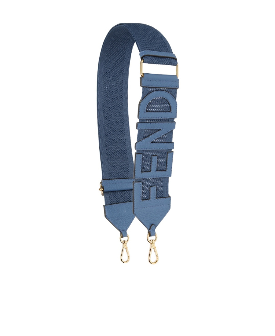 Fendi Logo Shoulder Strap In Blue