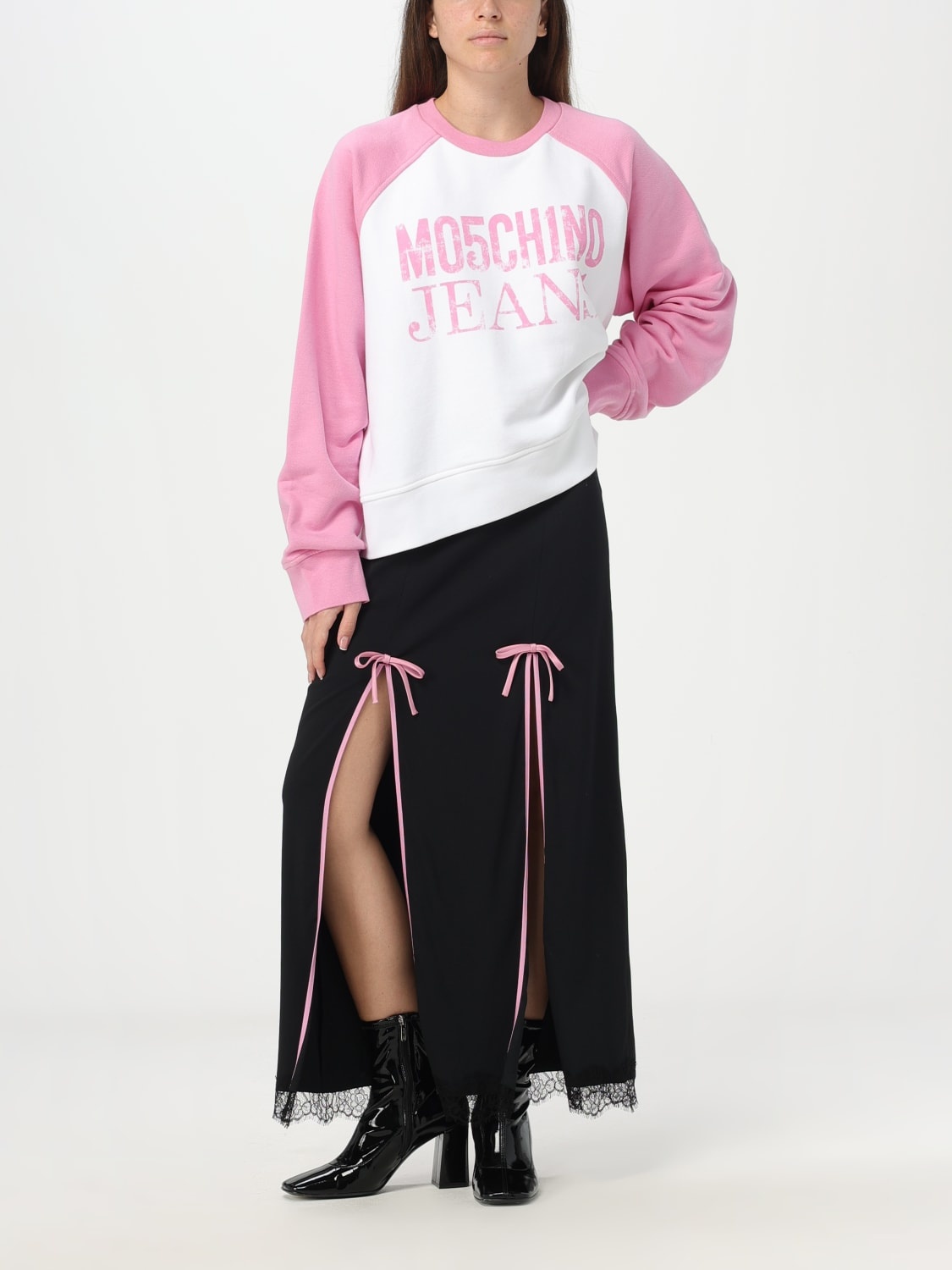 Moschino Bow Knot Detail Skirt In Black
