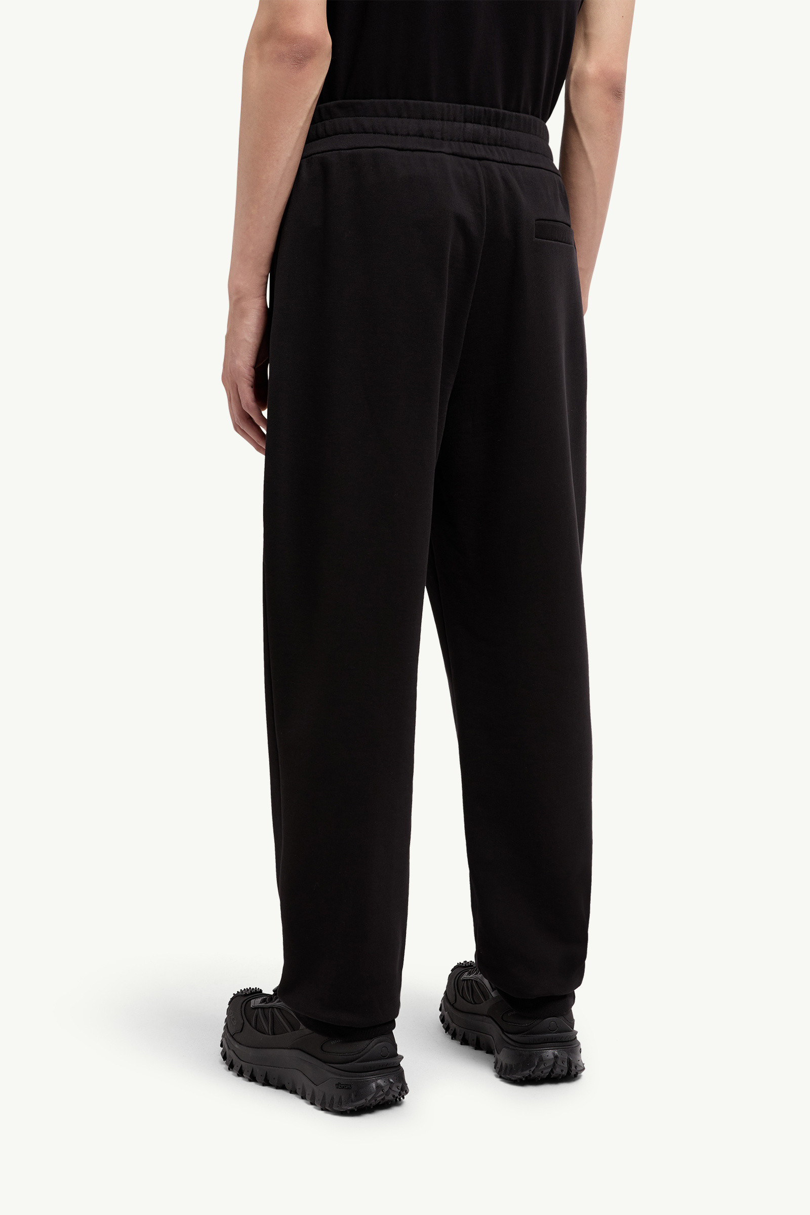 Moncler Cotton Sweatpants In Black