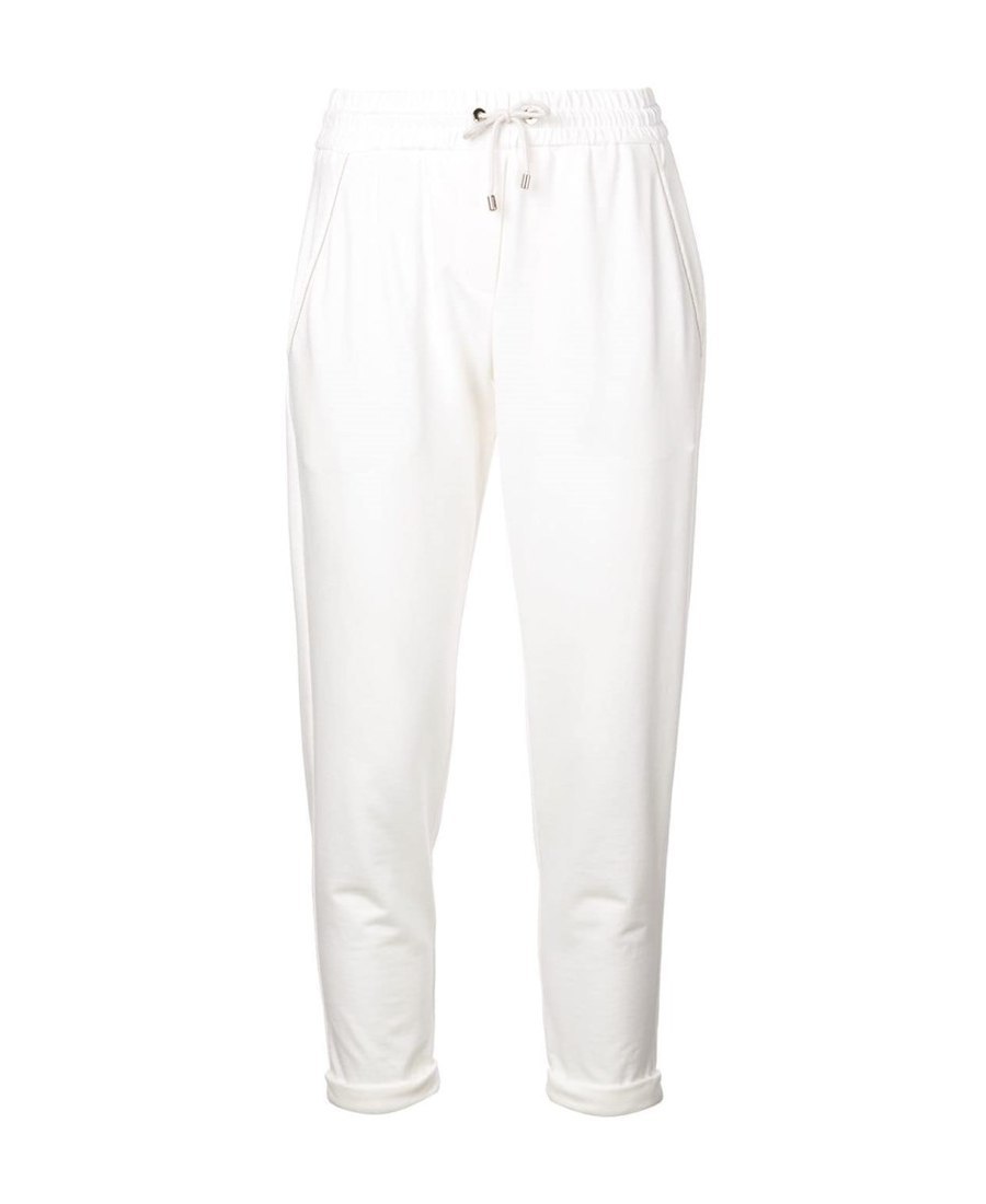 BRUNELLO CUCINELLI BRUNELLO CUCINELLI MONILI BEAD-EMBELLISHED DRAWSTRING TRACK PANTS