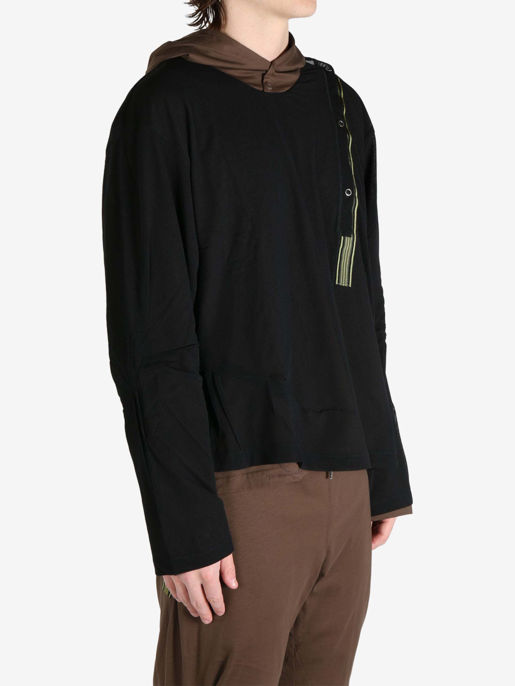 Kiko Kostadinov Inex Mesh Top Jersey In Black