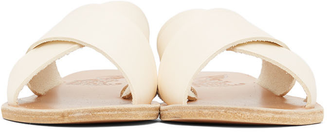 Ancient Greek Sandals Gray Logo Sandals In Nude