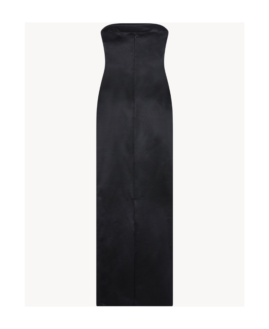 The Row A Long Strapless Dress In Black
