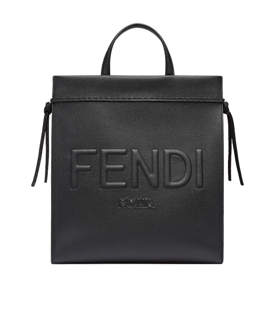 Fendi Medium Go To Leather Tote Bag In Black