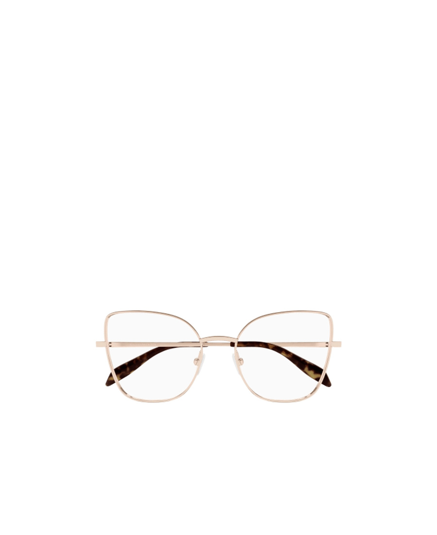 Alexander Mcqueen Polished Cat-eye Glasses In White