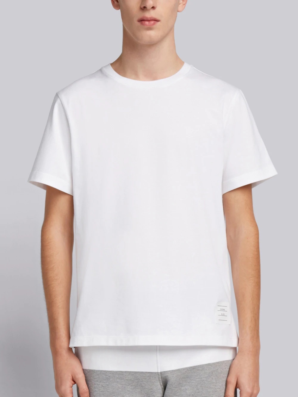 Thom Browne Jersey Relaxed Side Slit Tee Clothing In White