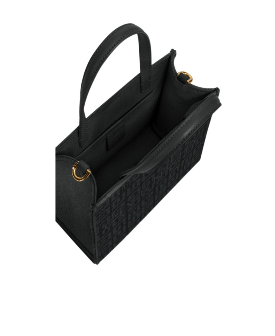 Givenchy Structured Black Mini G-tote Bag With Embroidered Monogram In Black
