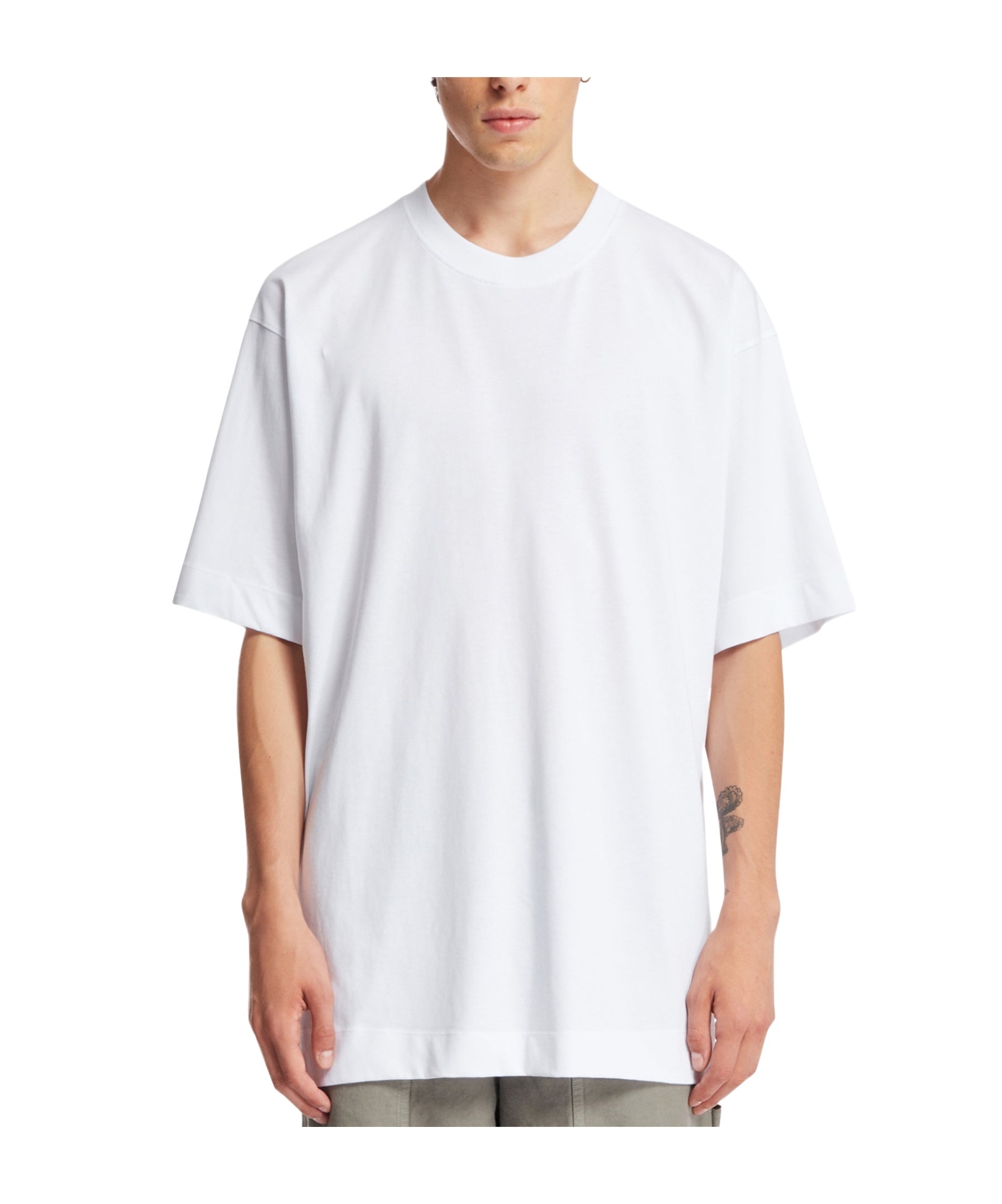 Tシャツ・カットソー DRIES VAN NOTEN White Cotton Hegland Oversize T-Shirt Dries Van Noten Women's' Oversized Cotton T-Shirt in White