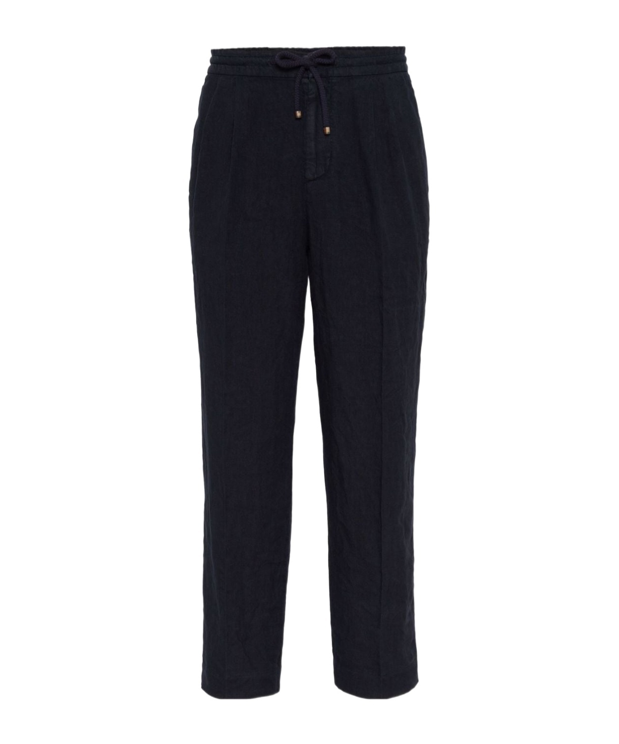 Brunello Cucinelli Elasticated Waistband Drawstring Pants In Black
