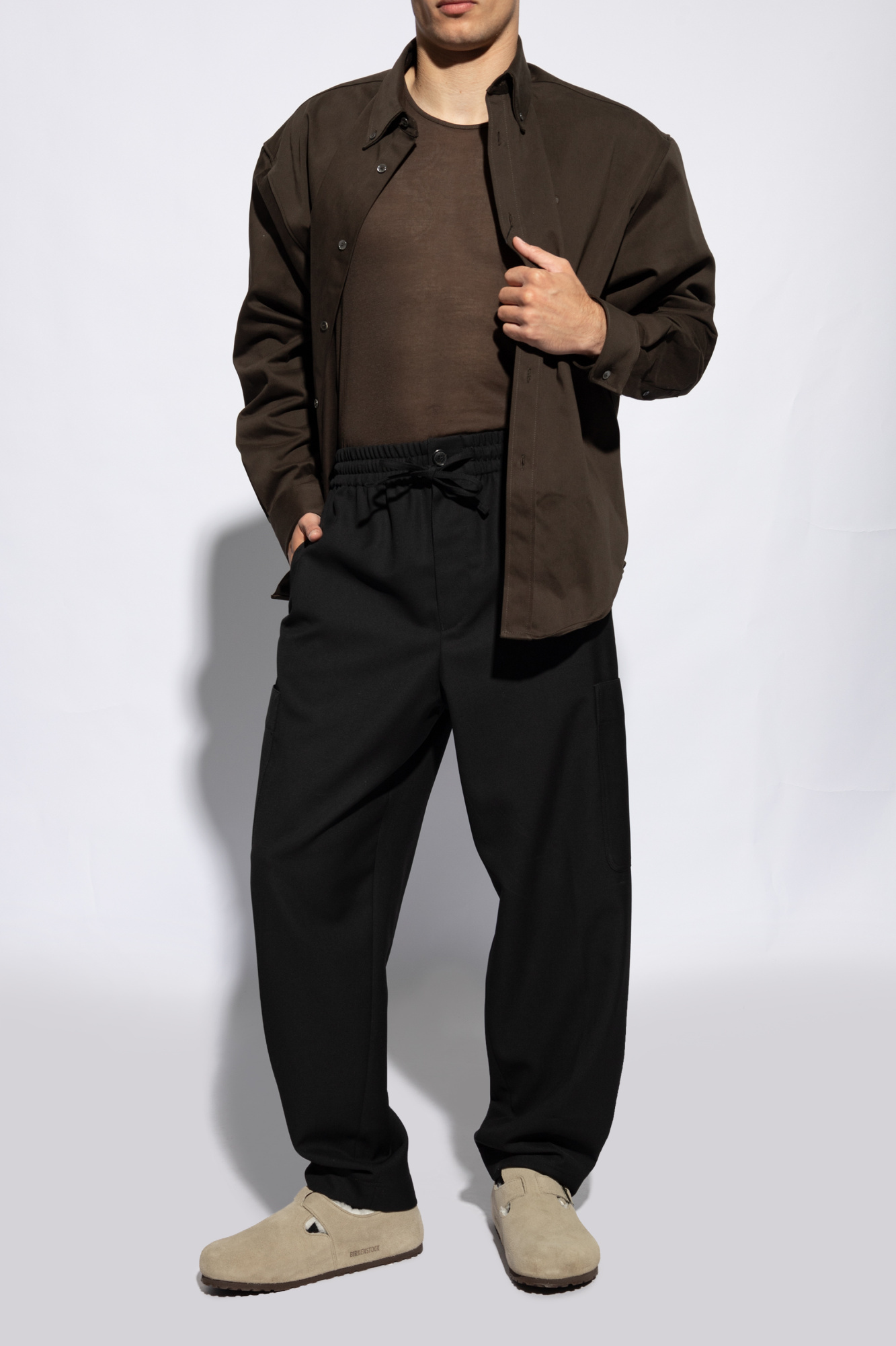 Birkenstock London Shearling Loafers In Nude